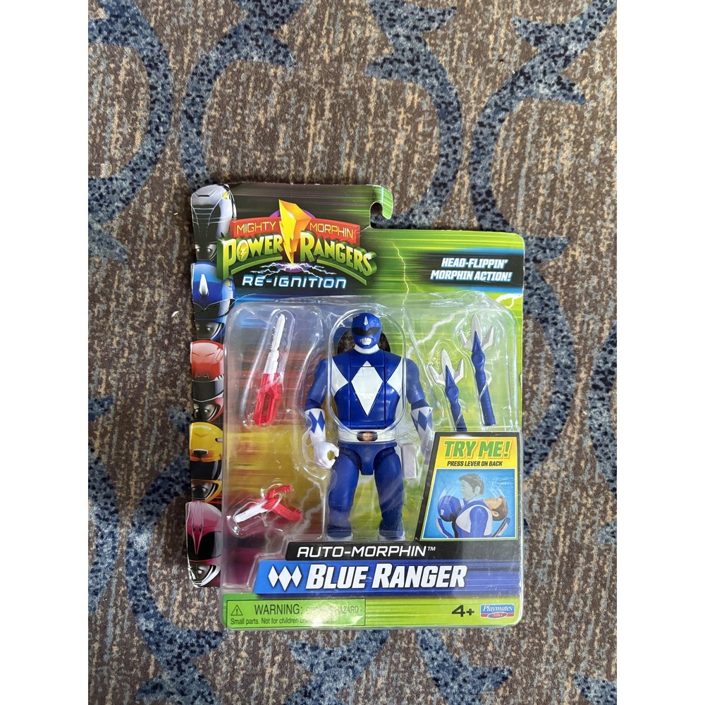 Mighty Morphin Power Rangers Auto Morphin Blue Ranger‎ Figure Playmates Toys